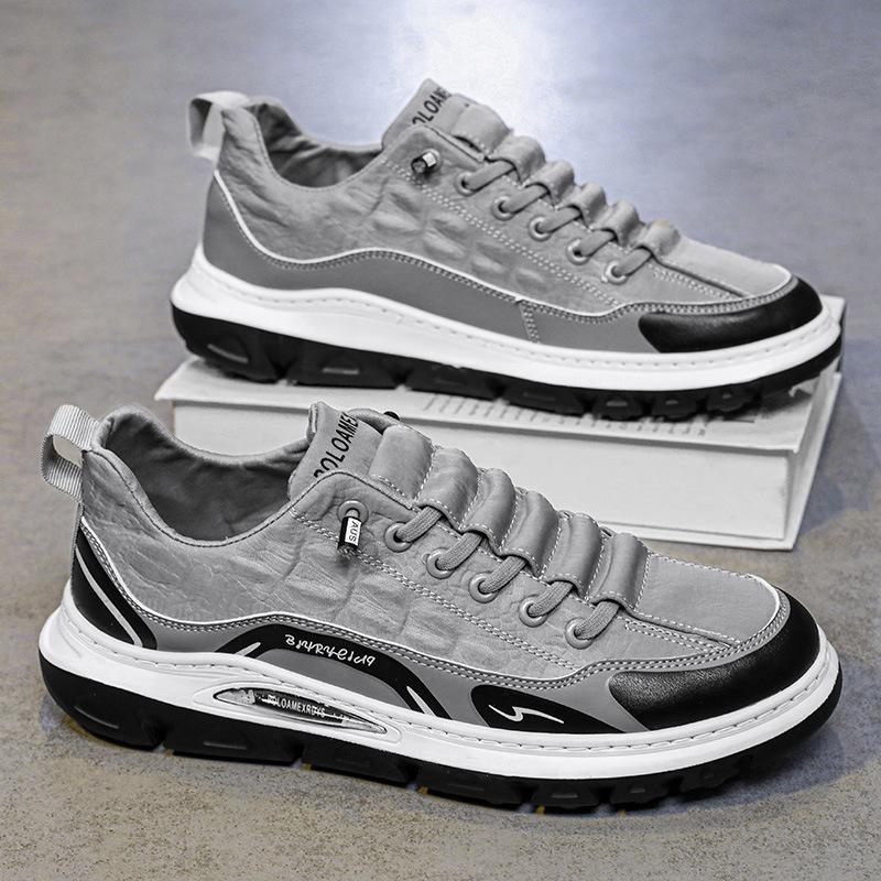 Мужские дышащие вулканизированные туфли 2025 Новая весна Сетчатые дышащие Беговые Мужские Повседневные Модные На толстой подошве Нескользящие Спортивные туфли