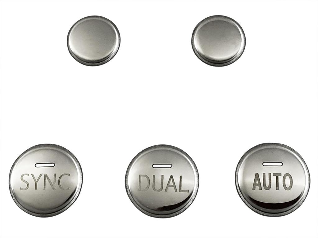 BRIGHTZ Stainless Steel Plated Air Conditioning Navigation Dial Switch Covers for Toyota Camry Ultra-Mirror (4-Piece Set) AXVH70/AXVH75 (Late Model)