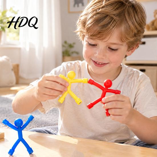 Креативные подарки для детей 10 шт. Магнитная фигурка-человечек Игрушка-антистресс Гибкий магнитный человечек Аксессуары для холодильника и стола Держатель для заметок и фото,