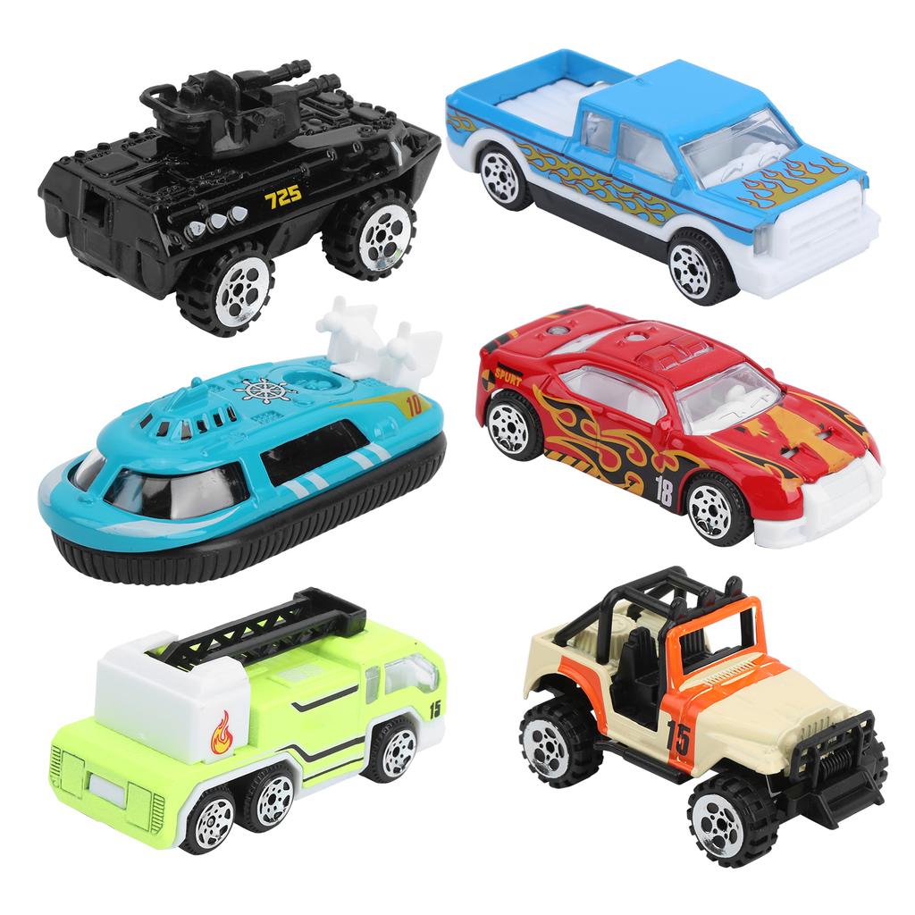 1:64 Alloy Car Toy Simulation Fire Fighting Truck Vehicle Model Children Kid Car Toy6pcs / Set