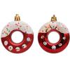 4pcs/Box Doughnut Christmas Tree Ornament Plastic Christmas Gift New Christmas Gifts Boxes Pendant