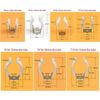 5Pcs Fixing Clips Spring Terry Clip With Rubber Protection Base Tool Lamp Tube Clip T3/T4/T5/T6/T7/T8/T9/T10 Clamp Holders