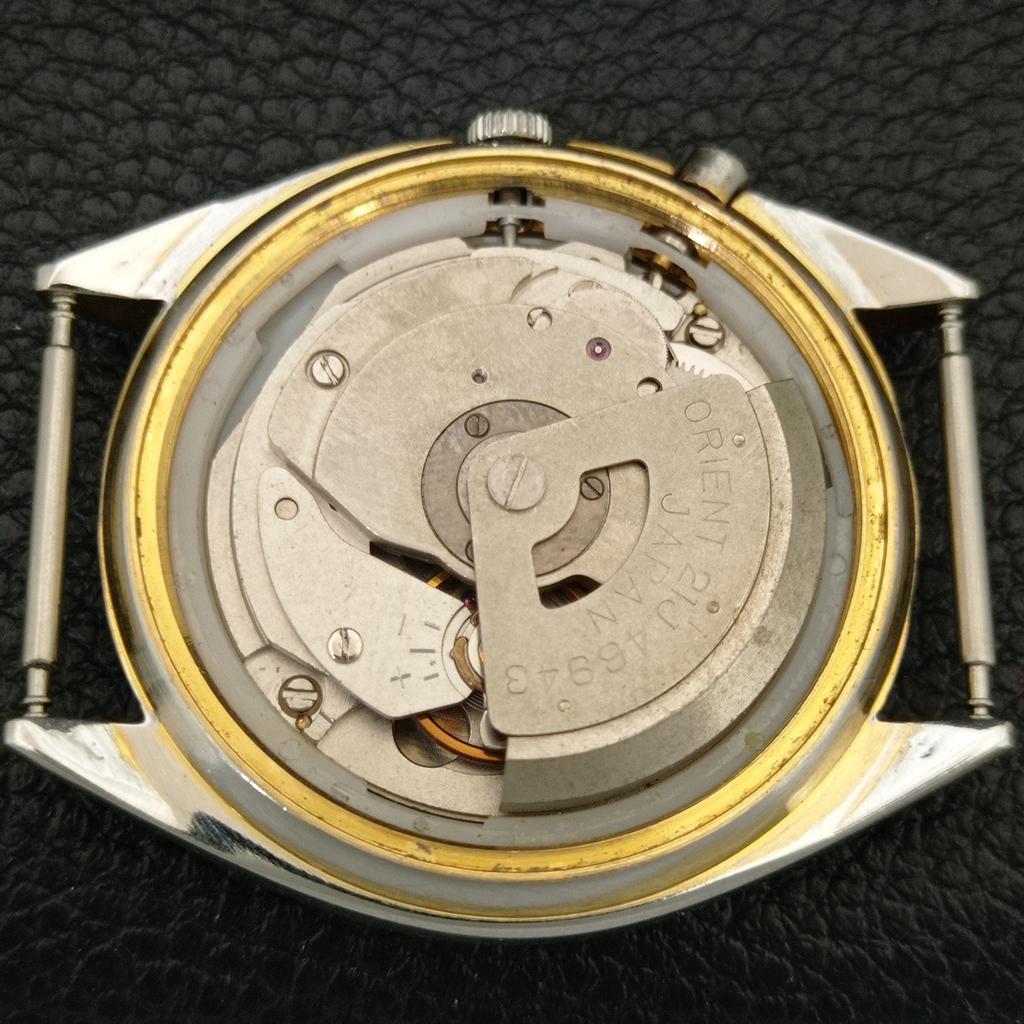 ЯПОНИЯ ВИНТАЖНЫЕ ORIENT CRYSTAL АВТОМАТИЧЕСКИЕ 46943 МУЖСКИЕ ОРИГИНАЛЬНЫЕ ЧАСЫ С ЦИФЕРБЛАТОМ a707785-1