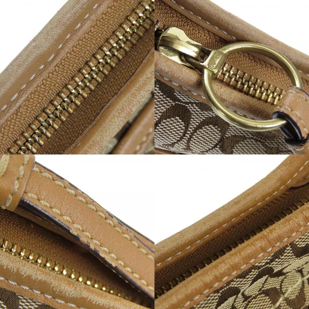 Used COACH Shoulder Bag 11294 Mini Signature Canvas/leather Beige Beige Casual