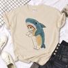 Cat Tops Unisex T Shirts Streetwear Summer Anime T Shirt Girl Y2k Japanese Clothes Unisex