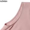 VONDA Летние женские короткие платья с круглым вырезом без рукавов