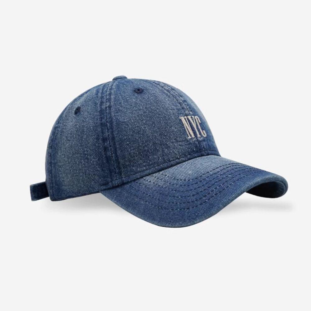 Distressed NYC Embroidery Baseball Caps Adjustable Streetwear Hat Fashion Sun Hats Unisex