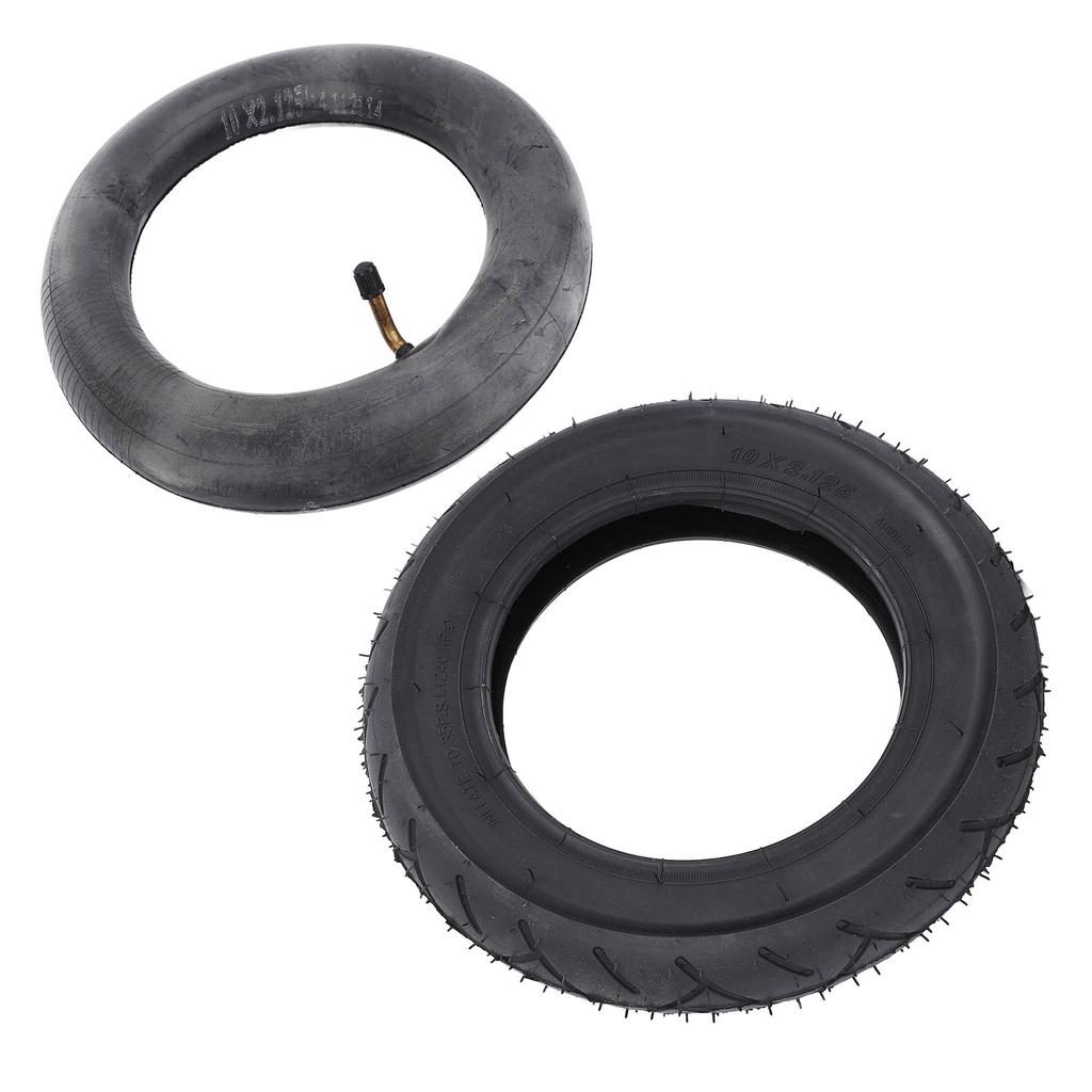 10x2.125 Wheelchair Tire and Inner Tube Rubber Heavy Duty Valve Tire Inner Tube Replacement for Powe