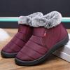 Женские зимние теплые ботинки для снега, легкие ботильоны с подкладкой из искусственного меха, повседневные нескользящие водонепроницаемые короткие ботинки с подкладкой из флиса, обувь для женщин