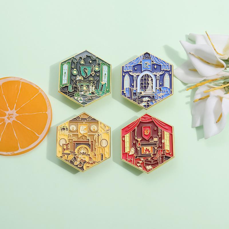 Эмалевые булавки Punk Magic Academy, брошь в виде змеи, барсука, золотого льва, орла, барсука, креативный значок на лацкан, готические украшения, подарок для друзей