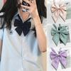 Women Bow Tie Japanese Style Girls Solid Bow-knot Fashion Vintage Silk Neckwear Female JK Uniform Butterfly Neck Wear Collar