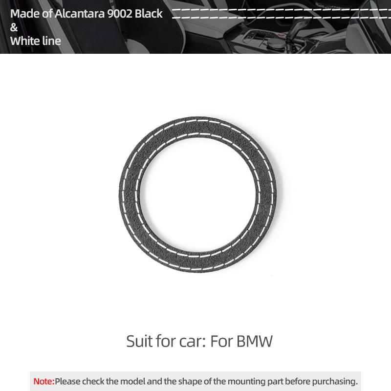 Для BMW F30 F20 E60 E90 G20 E92 F10 G30 F32 X3 X5 Из Алькантары Кольцо-накладка на руль автомобиля Наклейка Аксессуары для интерьера