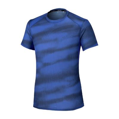 Одежда для бега Шорты Dry Aeroflow с графикой Футболка Highly Quick Reflex Blue, Рукав, Дышащая, Сохнущая, Спортивная, J2MAC005, Мужская,