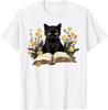 Женские футболки с котами Футболка для книголюба Милый кот и книга Футболка Унисекс