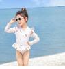 New Summer Children's Swimwear Girls' Bikini Cartoon Print Baby Boys' Swimsuit Long Sleeve Sunscreen Beach Swimming Clothing