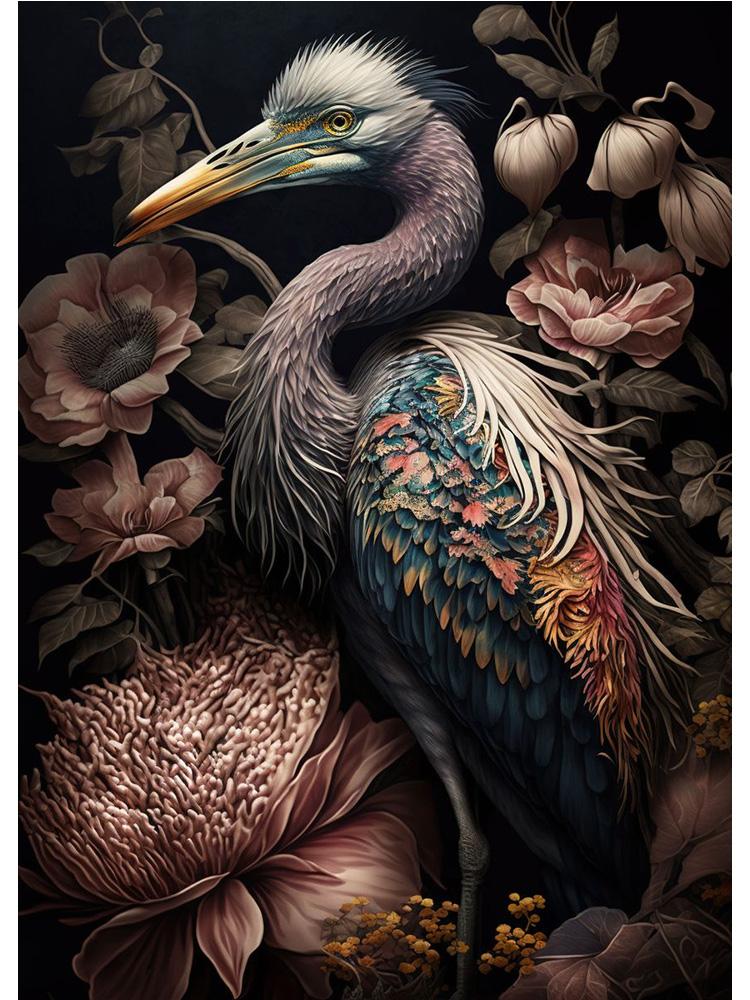 Винтажные животные в джунглях, цветы, холст, картина, печать плакатов, павлин, тукан, попугай, слон, обезьяна, настенная живопись, домашний декор для комнаты