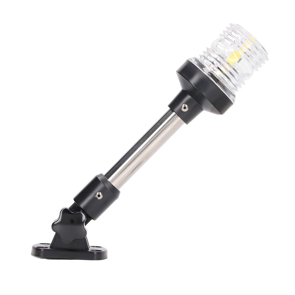 9-дюймовый белый светодиодный складной кормовой навигационный фонарь для лодки IP66 водонепроницаемый якорный фонарь для лодки 12 В 24 В постоянного тока