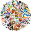 50 Mixed Balls, Baseball, Football, Basketball, Billiards, Decorative Stickers, Water Release Stickers