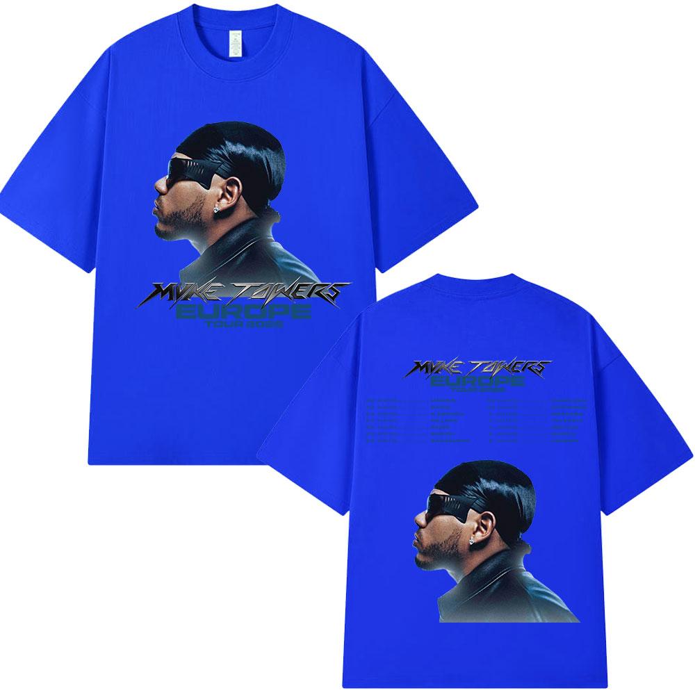 Rapper Myke Towers Europe Tour 2025 Merch Tshirts Unisex Women Fashion Hip Hop Tshirt Casual Cotton Oversized T Shirt Streetwear