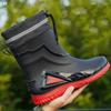 Fashionable Rain Boots for Men, New Style, Short and Mid-length Rain Boots, Non-slip Work Rubber Shoes, Outdoor Fishing Shoes