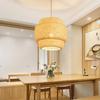 Bamboo Lantern Pendent Light Natural Rattan Wicker E27 Bulb Chandeliers Pendent Lamp Restaurant Home Decor AC85-260V Handcraft