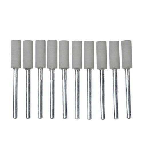 Daitec Japan High-Durability Rubber Grinding Stones, 9XX, 6 X 17 X 3mm Shaft, Pack of 10, Cylindrical, for Grinding and Finishing, Shafted, High-Dura