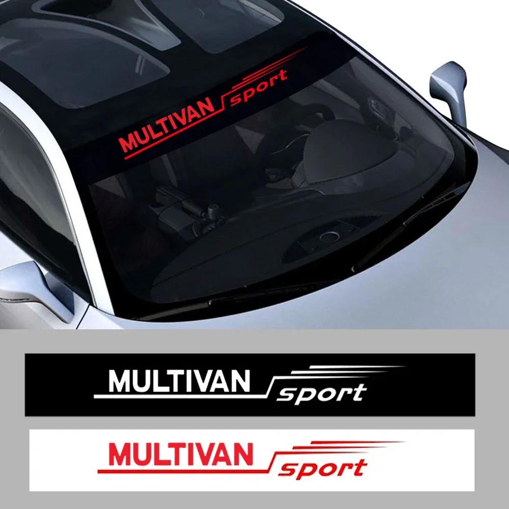 HAT1 Car Exterior Front Window Sticker Windshield Sport Decals for Volkswagen VW Multivan Logo Vinyl Film Waterproof Decor Styling