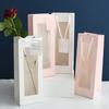 5pcs Visible Hand-held Gift Bags Simple White Vertical Window Birthday Wedding Party Gift Bag Craftsmanship