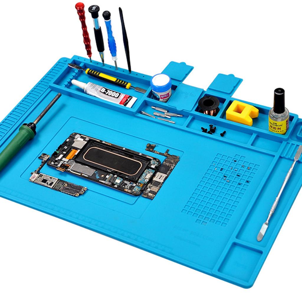 Силиконовый коврик для стола, силиконовый коврик для паяльной станции, утюга, телефона, ПК, коврик для ремонта, магнитная теплоизоляция
