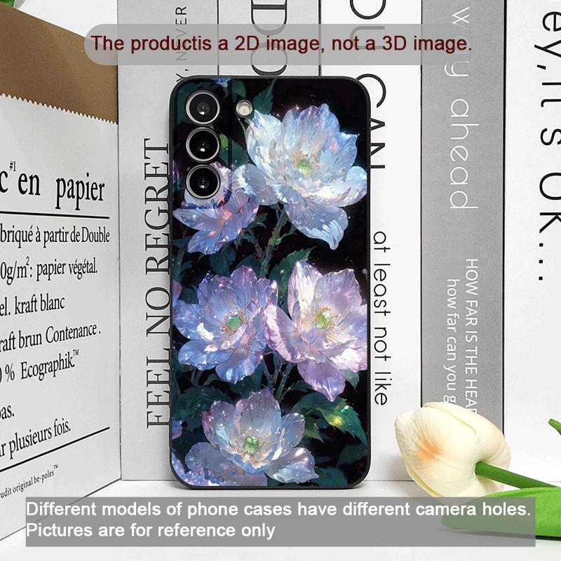 Роскошный Чехол для Телефона с Рисунком Белого Пиона для Samsung Galaxy S25 S24+ S23 Ultra S22 Plus S20 S21 FE M53 M34 5G Мягкие Чехлы