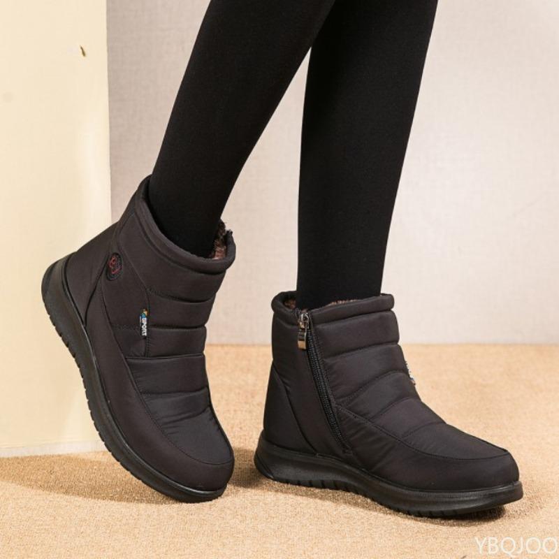 New Casual Low Heeled Winter Short Snow Boots Simple Comfortable Design Anti Slip Anti Cold Insulation Warm Women'S Cotton Shoes