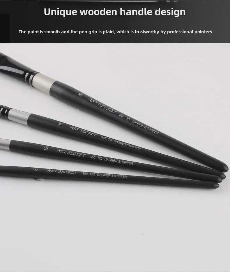 Корейская акварельная кисть Artsecret из серого беличьего ворса 950DS, размеры 8/12/16/20