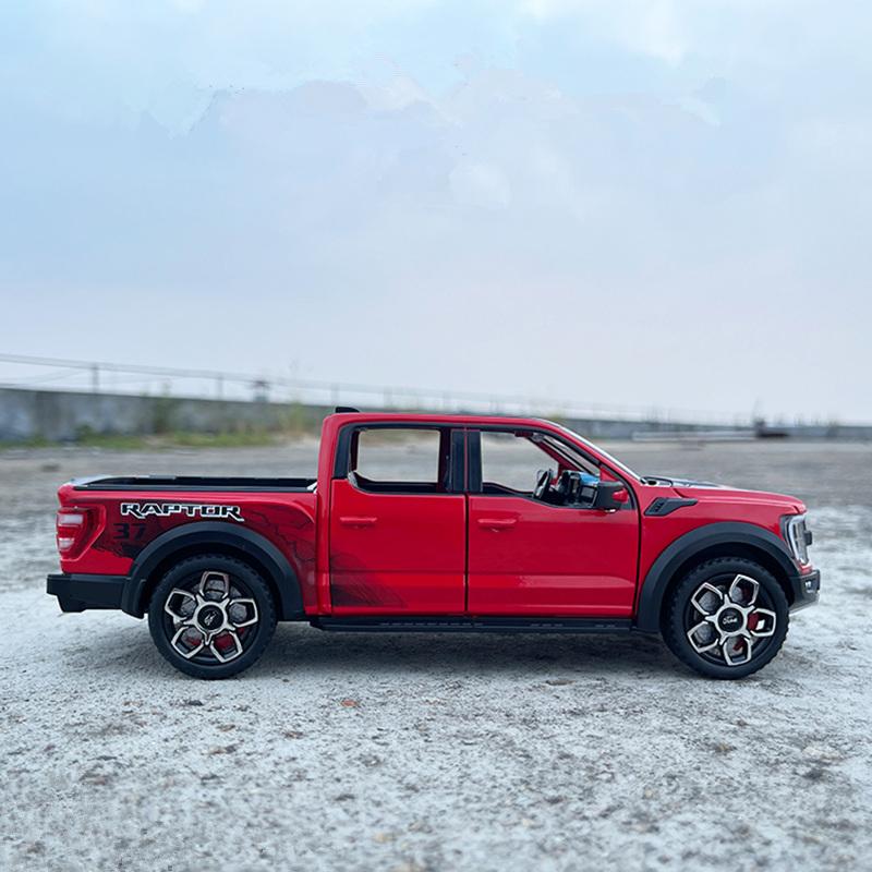 1/20 Ford Raptor F150 Пикап Сплав Грузовик Модель автомобиля Литой металл Внедорожник Модель автомобиля Звук Свет Симуляция Детская игрушка Подарок