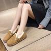 Обувь для женщин Tabi Round Toe Flat Womens Snow Boots Loafers Black Elegant And Fashion Hot Pu Style Offer Lamb Gothic