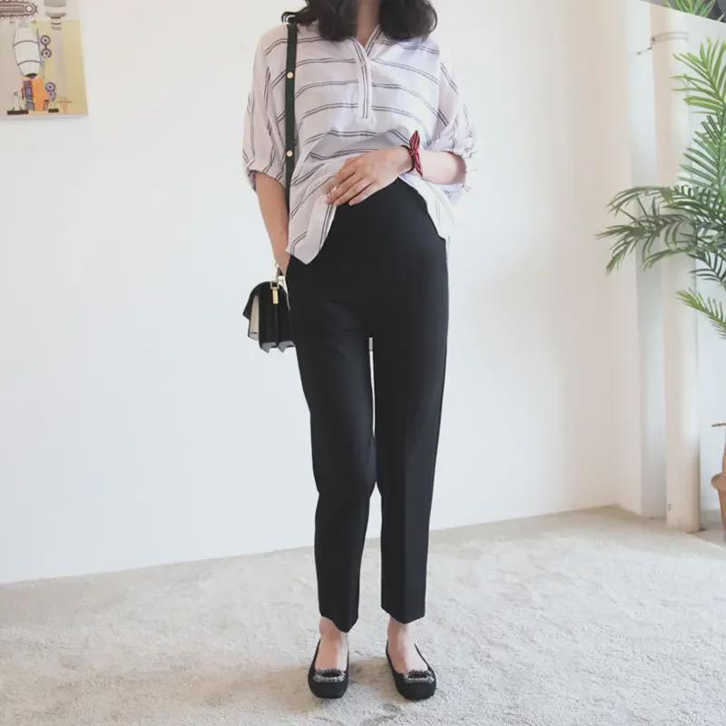 Брюки широкого кроя для беременных на весну и осень — повседневные, легкие, с облегающей посадкой, идеальны для лета.