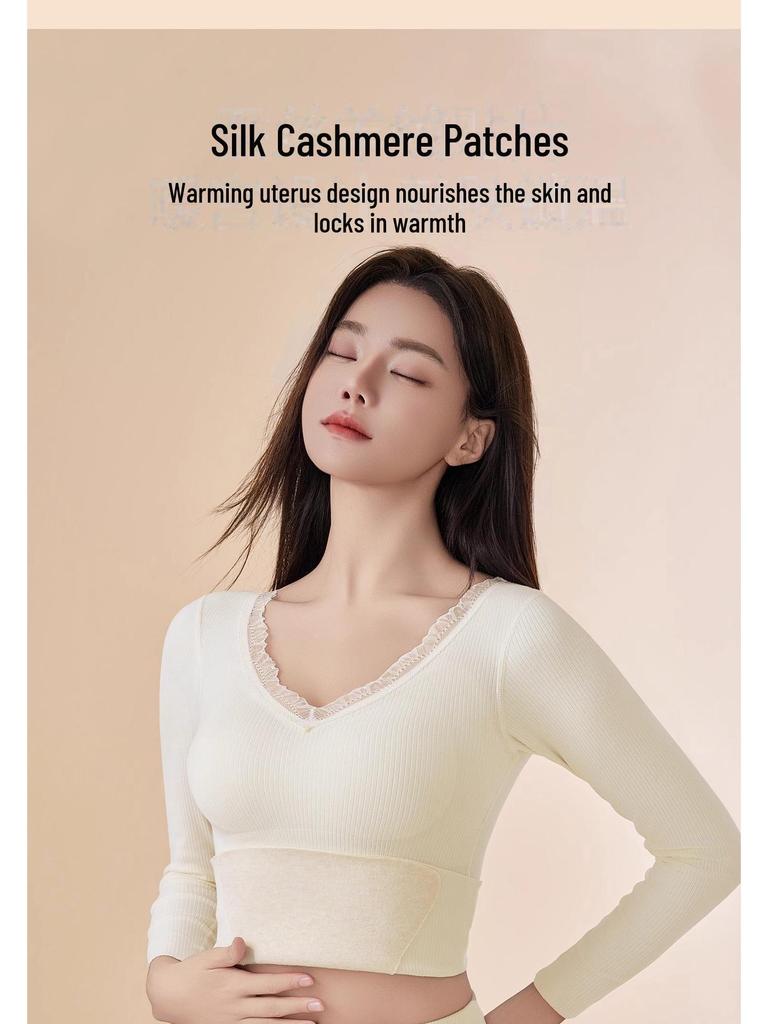 Женские бесшовные теплые бархатные осенние брюки с нагрудной подкладкой - кашемировый шелк, утолщенный для дополнительного тепла