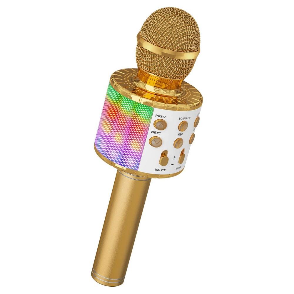 Беспроводной микрофон для караоке, детский микрофон для караоке со светодиодной танцевальной подсветкой, Bluetooth-микрофон для детей, девочек и мальчиков, пение на вечеринке