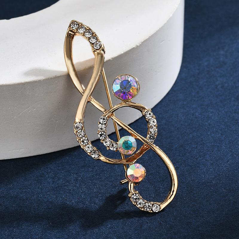 Brooch High-End Sense Niche Light Luxury Suit Bow Rhinestone Corsage High-End Alloy Creative Clothing Accessories