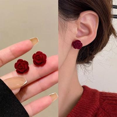 Серьги-цветы из серебра S925 пробы, высококачественные, атмосферные, легкие, роскошные, модные, темпераментные, ретро, универсальные, нишевые серьги