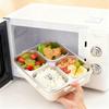 304 Stainless Steel Bento Lunch Box With 2/3/4 Compartments Microwave Safe Portable Leak-proof Food Container For Kids Students