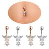 Butterfly Zircon Surgical Steel Navel Piercing Belly Button Rings Body Jewelry