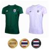 THAILAND National Football Soccer JERSEY CHEER Fan Version Quick Dry Shirt Round Neck Polyester Green White Short Sleeve Uniform Sport Outdoor