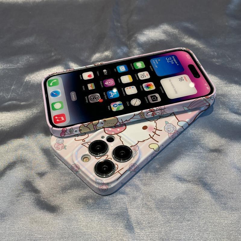 Подходит для Apple 11promax пленка полноэкранная 11/11 розовый Hello Kitty чехол для мобильного телефона жесткий бант креативный 11