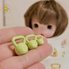 1Pcs Dollhouse Miniature Barbell Dumbbells Miniature Toy Model Fitness Mini Dumbbells Weights Lifting Equipment Accessories