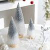 15/20/25cm Christmas Small Snowy Tree Plastic Artificial Pine Tree  Hotel Office Decor