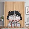 Chibi Maruko-chan Shades Anti-mosquito Curtains for Living Room Blackout Curtain for Room 2 Panel Partition Halloween Decoration