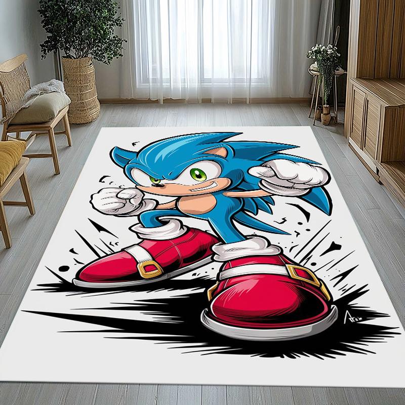 Ретро S-Sonic Мультяшные Игры Гостиная Нескользящий Ковер Мягкий Ковер для Спальни Детской Игровой Комнаты Дивана, Домашний Декор Придверный Коврик Подарок
