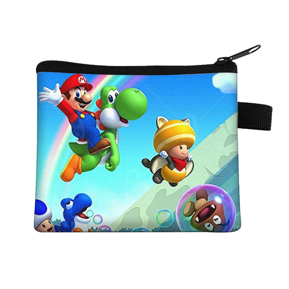 New Super Mario Children'S Change Bag Portable Card Bag Coin Key Storage Bag Cute Storage Bag