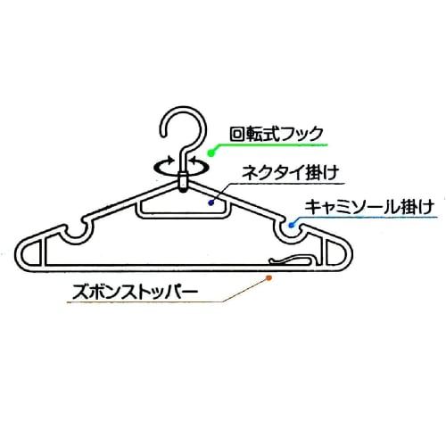 Bulk Purchase: Set of 20 Black Rotating Hook Hangers for Pants, Slacks, Ties, and Camisoles. Non-Slip Design for Space-Saving Clothing Storage. Mizuka