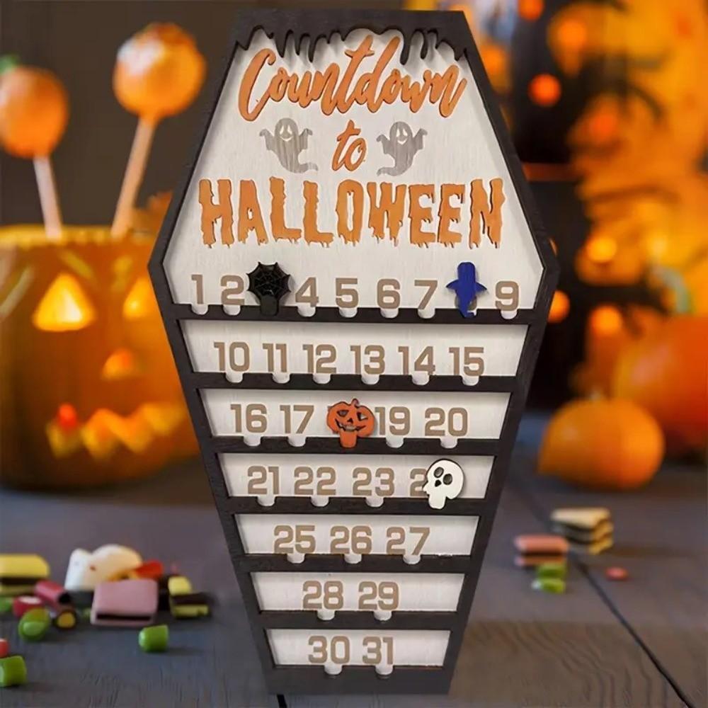 Ornament Desktop Decoration Pumpkin Ghost Holiday Decor Halloween Theme Countdown Calendar Family